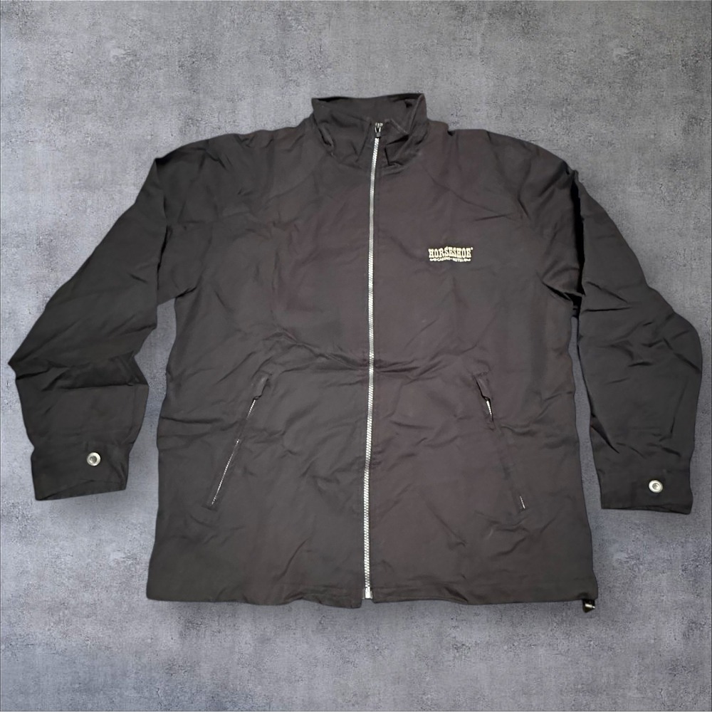 North End FZEM Mens Medium Black Insulated Jacket Horseshoe Casino Logo